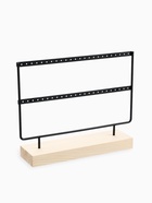 Подставка под серьги QF, 2 яруса, на 24 пары серёг, 27×7×20 см, чёрная - Фото 2