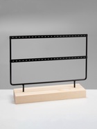 Подставка под серьги QF, 2 яруса, на 24 пары серёг, 27×7×20 см, чёрная - Фото 4