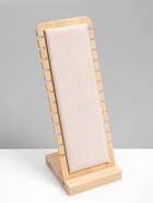 Подставка под цепочки QF, на 12 мест, 10×10×27 см, бежевая - Фото 5