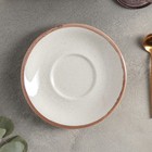 Блюдце для чайной чашки Beige, d=16 см, цвет бежевый - Фото 2