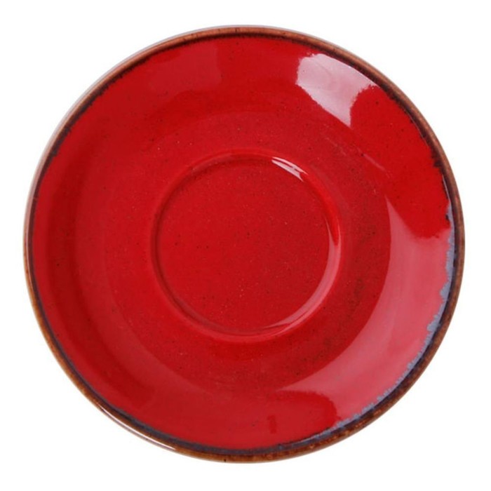 Блюдце для чайной чашки 16 см, цвет красный - Фото 1