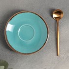 Блюдце для кофейной чашки Turquoise, d=12 см, цвет бирюзовый - Фото 2