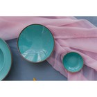 Салатник круглый Turquoise, 320 мл, d=12 см, цвет бирюзовый - фото 25894043
