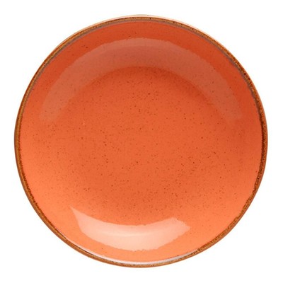 Тарелка глубокая d=21 см, цвет оранжевый