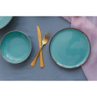 Тарелка плоская Turquoise, d=18 см, цвет бирюзовый - фото 4294164