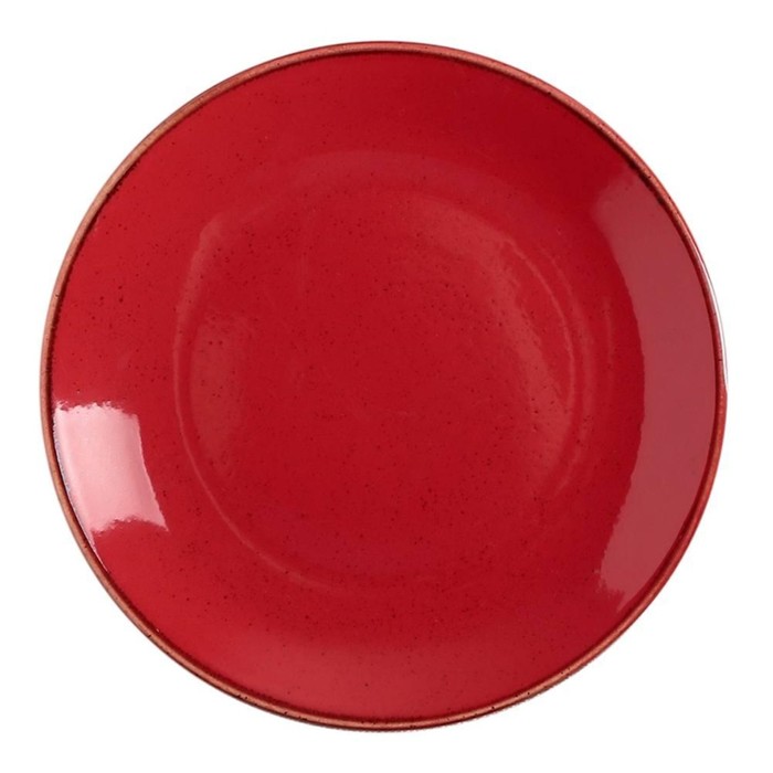 Тарелка плоская d=18 см, цвет красный