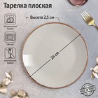 Тарелка плоская Beige, d=24 см, цвет бежевый - Фото 1