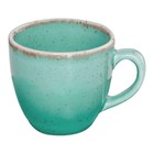 Чашка кофейная Turquoise, 90 мл, фарфор, цвет бирюзовый - Фото 2