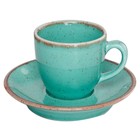 Чашка кофейная Turquoise, 90 мл, фарфор, цвет бирюзовый - Фото 3