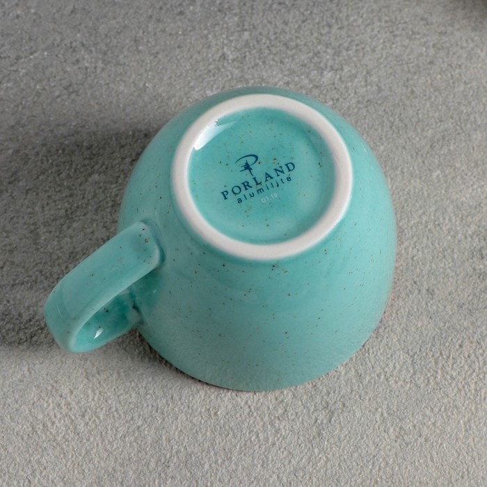 Чашка кофейная Turquoise, 90 мл, фарфор, цвет бирюзовый - фото 1908521187