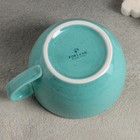 Чашка чайная Turquoise, 250 мл, фарфор, цвет бирюзовый - Фото 3