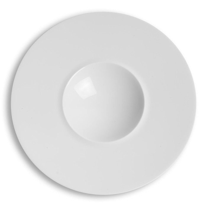Тарелка гурме с широким римом «Prime», d=28 см (d=12 см), 200 мл «Prime», цвет белый - Фото 1