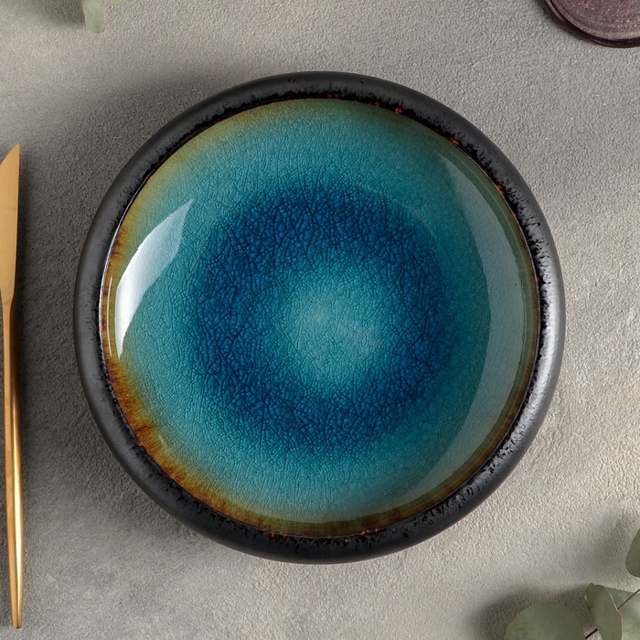 Салатник «Fervido», 20,3×5 см, цвет голубой - фото 1908521245