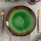 Тарелка плоская «Fervido», d=27 см, цвет зелёный - Фото 1