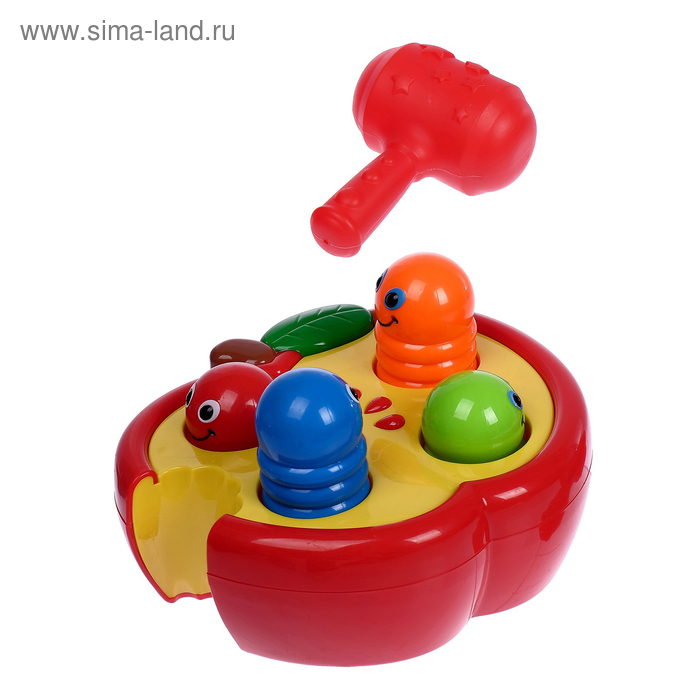 Стучалка «Червячки», с молотком, в пакете - Фото 1