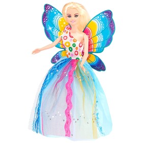 Кукла с крыльями «Радужная фея», гель с блёстками и стразы в наборе, в пакете
