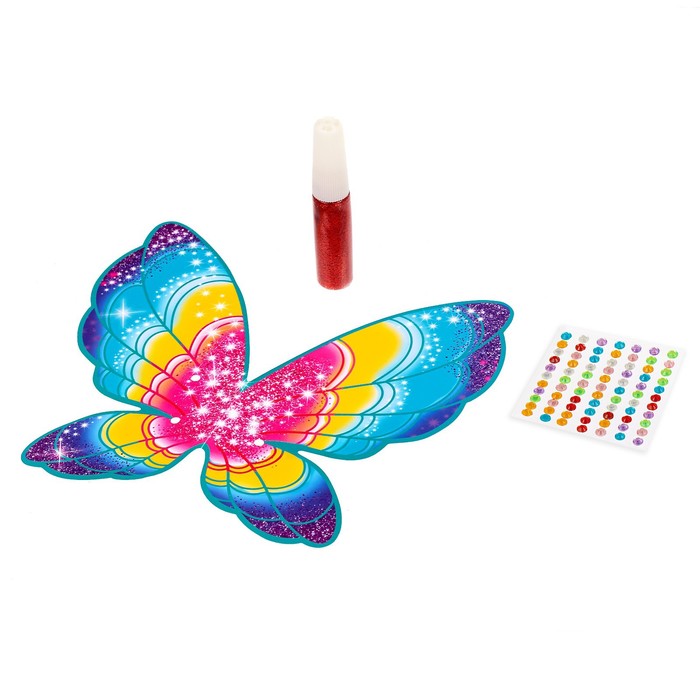 Кукла с крыльями «Радужная фея», гель с блёстками и стразы в наборе, в пакете 46420