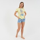 Комплект «Надежда» женский (футболка, шорты) цвет жёлтый/синий, размер 46 - Фото 1