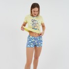 Комплект «Надежда» женский (футболка, шорты) цвет жёлтый/синий, размер 46 - Фото 4