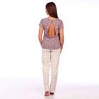Комплект «Пёрышко» женский (футболка, брюки) цвет капучино, размер 44 - Фото 2