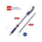 Ручка шариковая Cello Maxriter XS, узел 0.7 мм, резиновый упор, чернила синие, корпус прозрачный - Фото 3