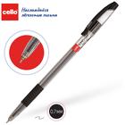 Ручка шариковая Cello Slimo Grip, узел 0.7мм, резиновый упор, чернила чёрные, корпус прозрачный - Фото 4