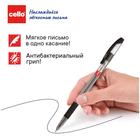 Ручка шариковая Cello Slimo Grip, узел 0.7мм, резиновый упор, чернила чёрные, корпус прозрачный - Фото 5