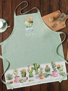 Фартук кухонный «Этель. Кактусы» 70×60 см, 100% хлопок, рогожка 160 г/м² - Фото 4