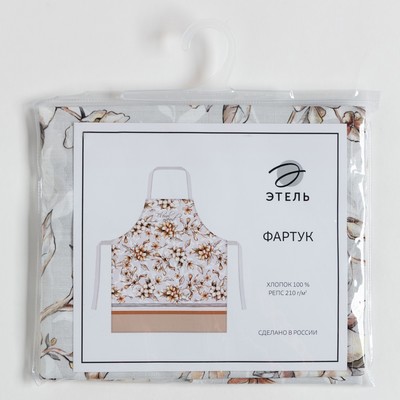 Фартук кухонный «Этель» Floral mood, 70×60 см, 100% хлопок, репс 210 г/м²