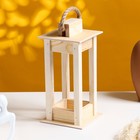 Кашпо для цветов «Фонарик», 24×11×11 см, деревянное, ручка - верёвка - Фото 2