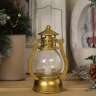 УЦЕНКА Фигура световая "Фонарь золотой", 12х6х8 см, от батареек (в компл.), Т-БЕЛЫЙ 4754029