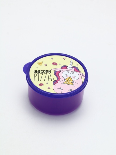 Ланч - бокс круглый Unicorn pizza, 500 мл