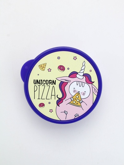 Ланч - бокс круглый Unicorn pizza, 500 мл