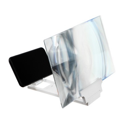 Увеличительное стекло для телефона LuazON, 12", эффект телевизора, складное, белое