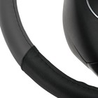 Оплетка TORSO, кожа PU, комбинированная, размер 38 см, черно-серый 4583491