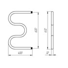 Полотенцесушитель водяной ТЕРА, М-образный, 600х400 мм, D=32 мм, наружная резьба 1" 4711205 - фото 1457338