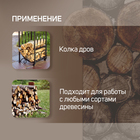 Колун-топор из стального проката ТУНДРА, с березовым топорищем и отбойником, 3.5 кг - Фото 3