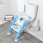 Детская накладка - сиденье на унитаз «Пингвин», голубая - Фото 1