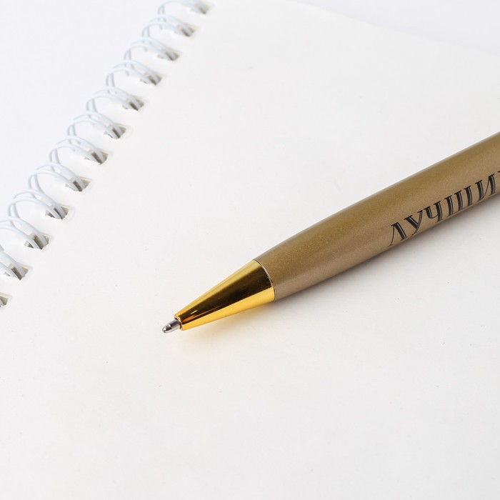 Ручка в футляре «Лучший учитель», металл, синяя паста, 1.0 мм - фото 1908521655