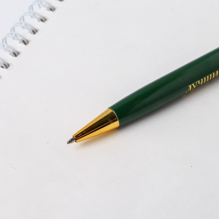 Ручка в футляре «Лучшему учителю», металл, синяя паста, 1.0 мм - фото 1905614218