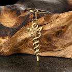 Амулет-брелок "Кадуцей" №55, металлический (комплект 2 шт) - фото 23901327