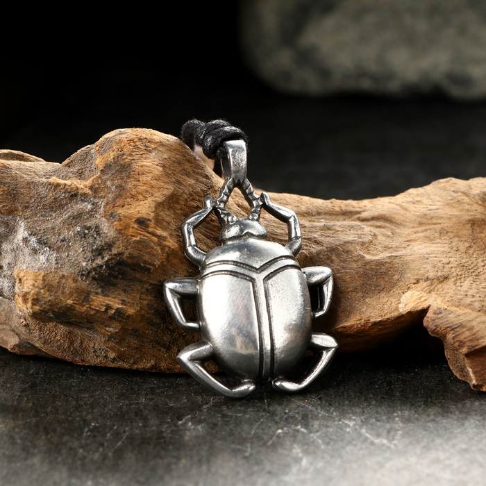 Амулет-брелок, тотем «Жук Скарабей» №02, металлический - Фото 1