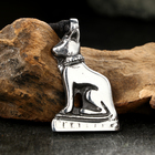 Амулет-брелок, тотем «Бастет», №08, металлический, серебристый - Фото 1