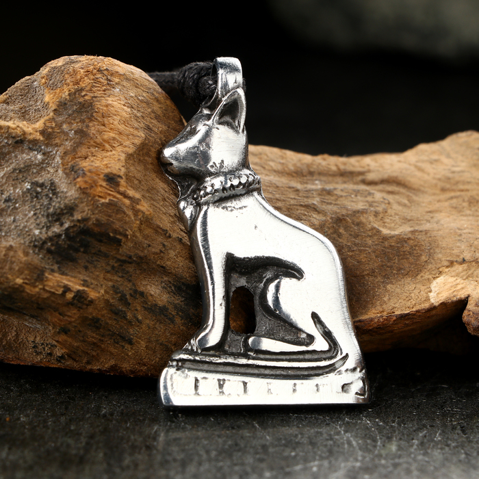 Амулет-брелок, тотем «Бастет», №08, металлический, серебристый - Фото 1