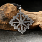 Амулет-брелок, тотем «Крест с лилиями» №38, металлический - Фото 2