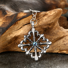 Амулет-брелок, тотем «Крест с лилиями» №38, металлический - Фото 3