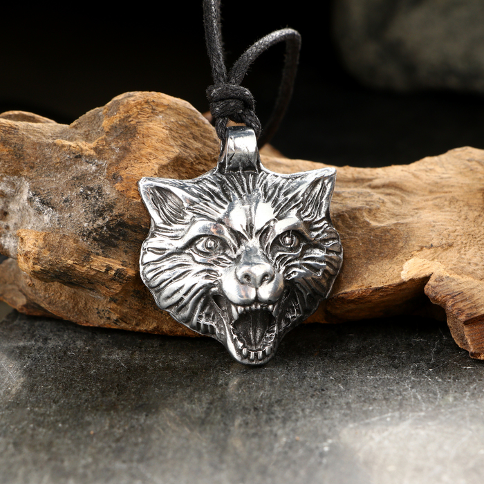 Амулет-брелок, тотем «Знак волка» №48, металлический - Фото 1