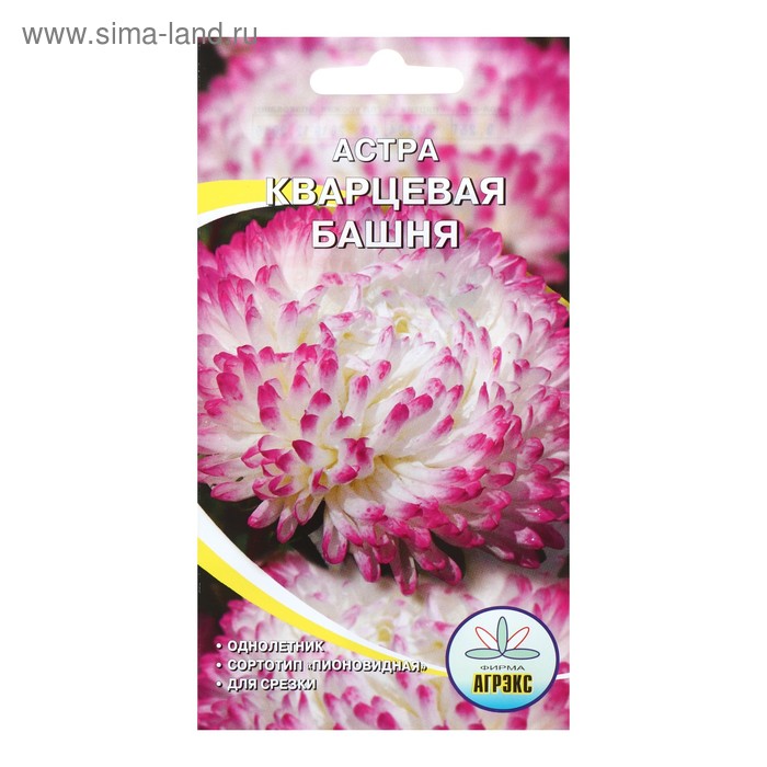 Семена цветов Астра пионовидная "Кварцевая башня", 0,2 г - Фото 1