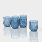 Набор стаканов стеклянных «Стич», 200 мл, 6 шт, цвет синий - фото 320092641