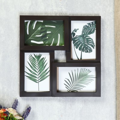 Фоторамка-коллаж на 4 фото «Прелесть», венге, (пластиковый экран)